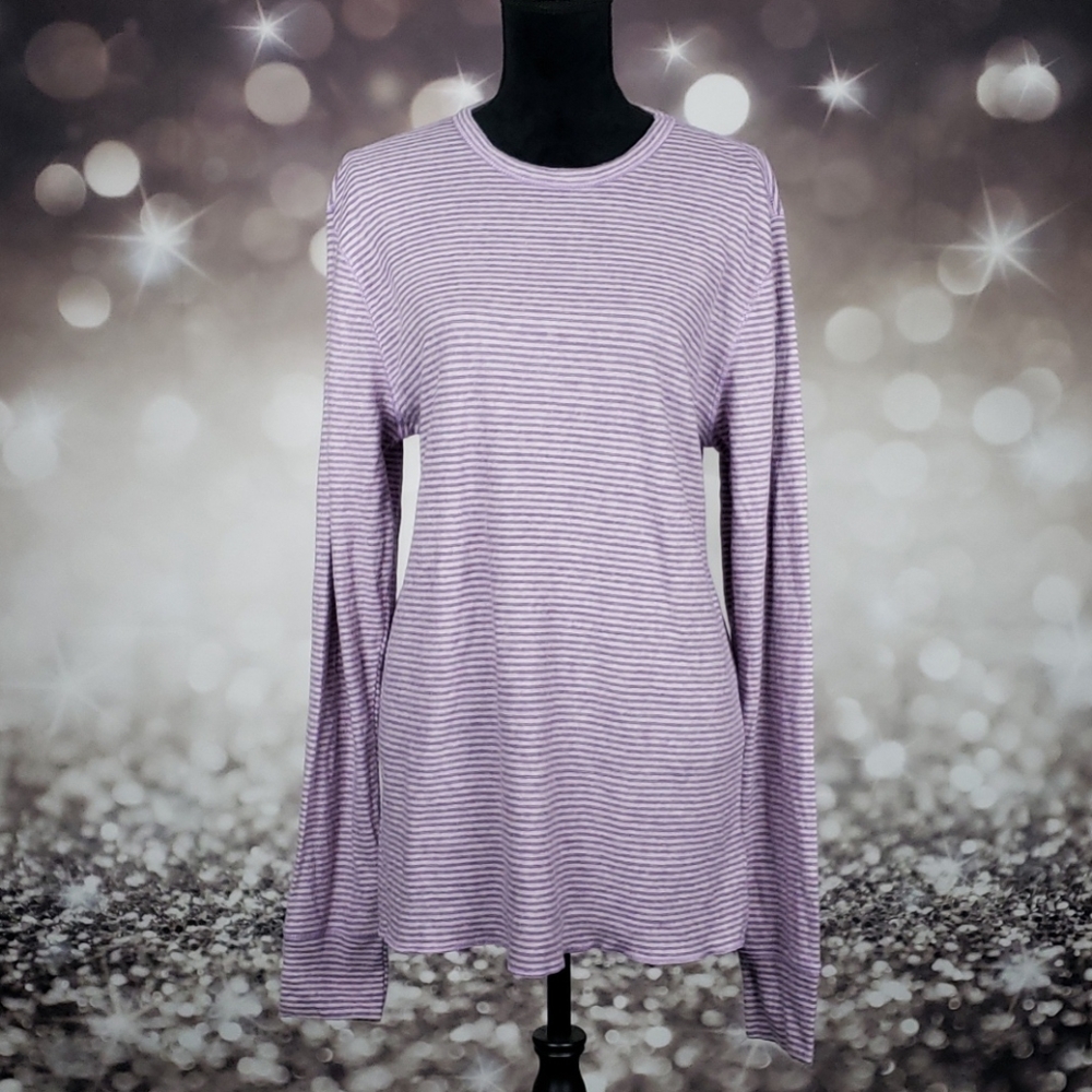 Anthropologie BDG Purple Striped Soft Long Sleeve